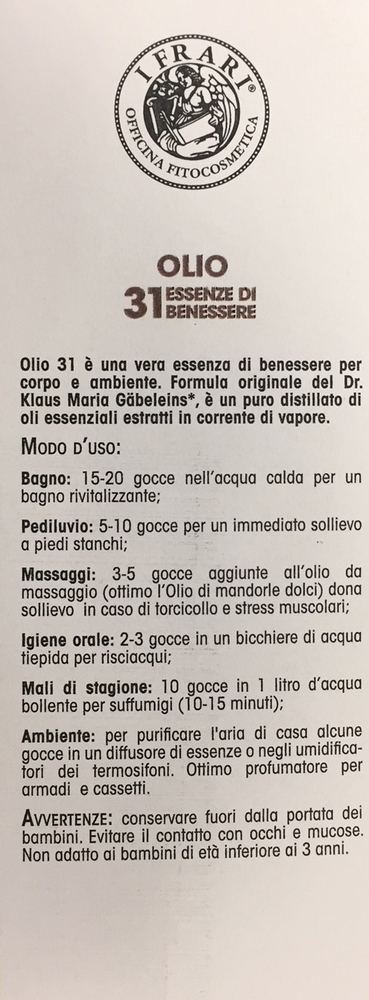 I Frari Olio 31, 100 ml